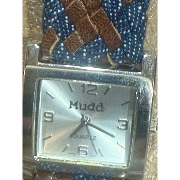 Mudd Womens Watch With Yellow Sunflower Case Blue & Brown Strap Quartz Movement main image 13